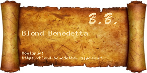 Blond Benedetta névjegykártya